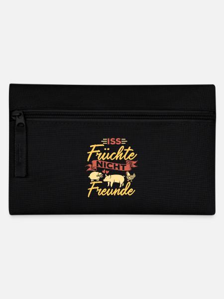 Iss Früchte nicht Freunde - Federtasche - Schwarz