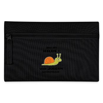 Jogging Jogging Sport Snail Funny Hilde - Pencil Case - black - Front