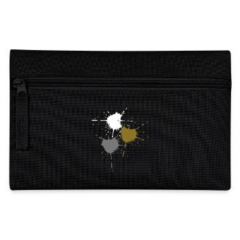 Farbkleckse 3 Grundfarben - V3 - Federtasche - Schwarz - Vorne