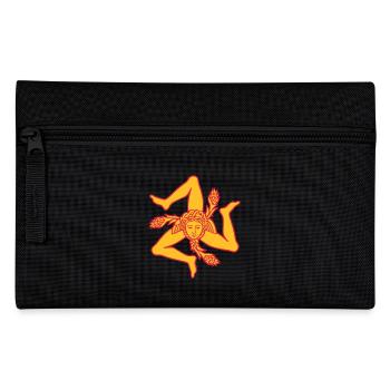 Sizilien Trinacria sizilianische Flagge Sicilia - Federtasche - Schwarz - Vorne