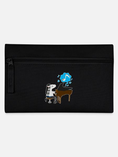 Ein Zebra spielt Klavier - Federtasche - Schwarz