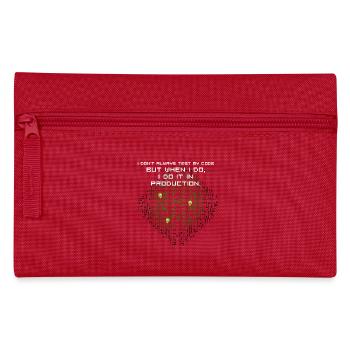 test code nerd joke spruch pc programmierer geek i - Federtasche - Rot - Vorne