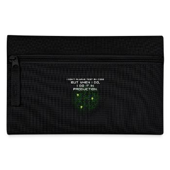 test code nerd joke spruch pc programmer geek i - Pencil Case - black - Front