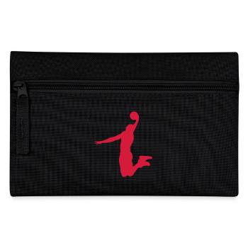 basketball player dunk - Pencil Case - black - Front