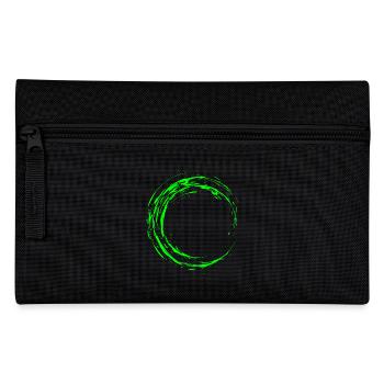 Circle green brush - Pencil Case - black - Front