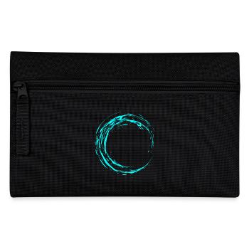 Circle brush Modern cool vector water blue - Pencil Case - black - Front