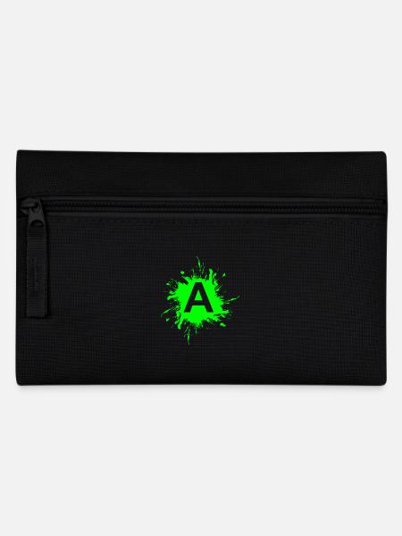 Team A Buchstabe A Anfangsbuchtabe - Federtasche - Schwarz