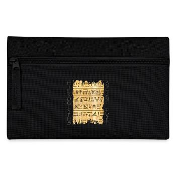 Ausgerissener Papyri mit Hieroglyphen - Federtasche - Schwarz - Vorne
