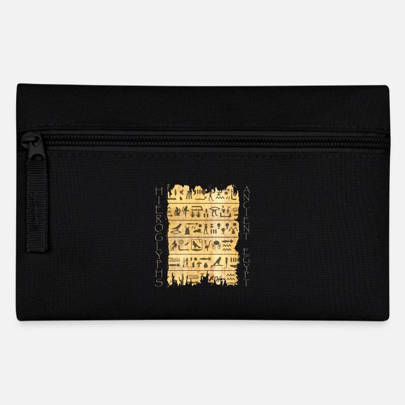 Papyri déchiré avec des hiéroglyphes - Trousse - noir