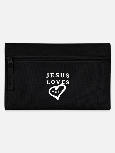 Jesus - Federtasche - Schwarz