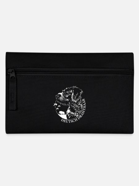 DEUTSCH DRAHTHAAR Wilsigns Jagdhund Jagdhunde - Federtasche - Schwarz