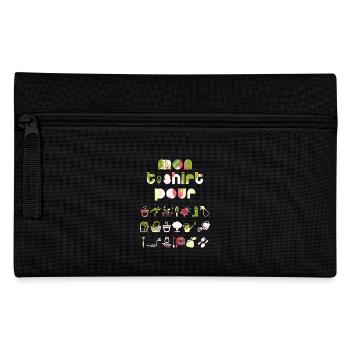 Mon t-shirt pour le jardin, cadeau femme jardinage - Trousse - noir - Devant