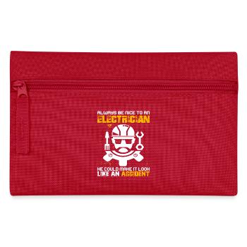 Electrician Electrician Electrician Electrician - Pencil Case - red - Front