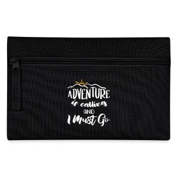 Adventure is calling and I must go - motif - Pencil Case - black - Front