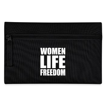Women life freedom - Federtasche - Schwarz - Vorne
