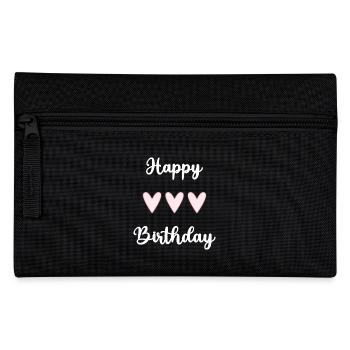 HAPPY BIRTHDAY. HAPPY BIRTHDAY. ANNIVERSARY. - Pencil Case - black - Front