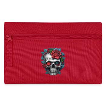 Crâne avec des roses - Trousse - rouge - Devant