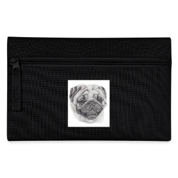 Mops Mops Aufkleber Magnet - Federtasche - Schwarz - Vorne