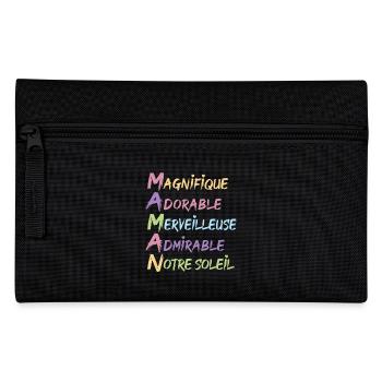 Maman cadeau fête des mères maman merveilleuse - Trousse - noir - Devant