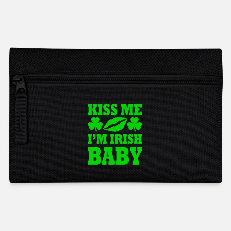 kiss me im irish baby - Federtasche - Schwarz