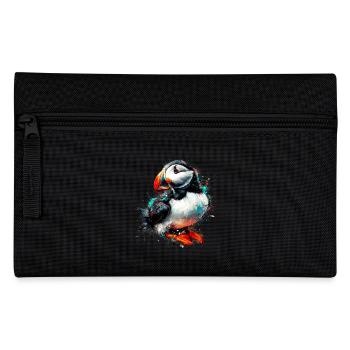 Papageitaucher - Federtasche - Schwarz - Vorne
