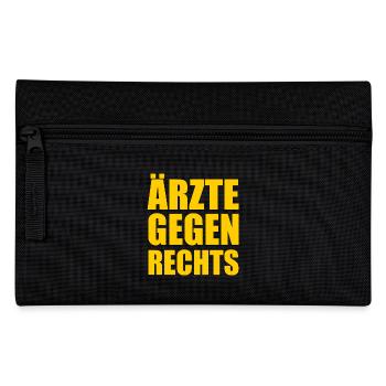 Ärzte gegen rechts - Federtasche - Schwarz - Vorne