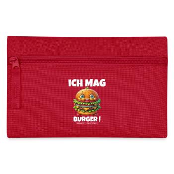 I like burgers, hamburgers, cheeseburgers - Pencil Case - red - Front