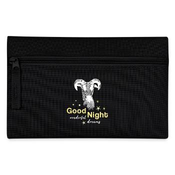 schafbock good night Schaf Schlafshirt - Federtasche - Schwarz - Vorne