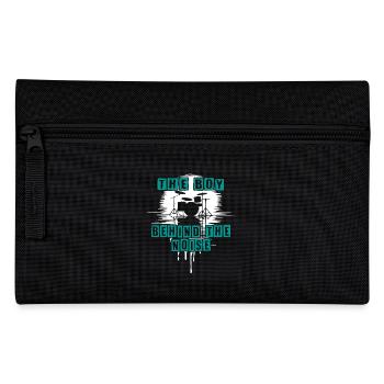 Drummer Boy Schlagzeuger Drumset Silhouette - Pencil Case - black - Front