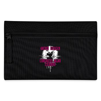 Lautes Mädchen lustiger Drummer Girl Spruch - Federtasche - Schwarz - Vorne