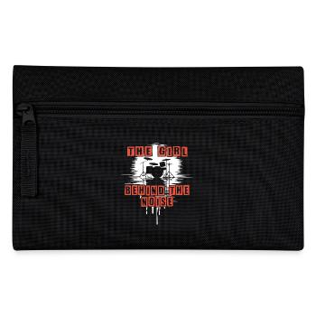 Lautes Mädchen lustiger Drummer Girl Spruch - Federtasche - Schwarz - Vorne