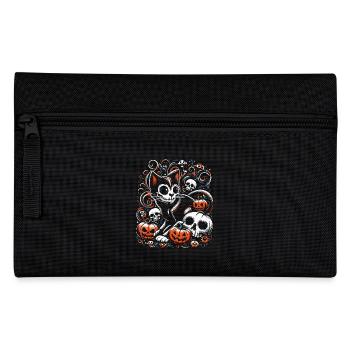 Chat effrayant avec des crânes - Trousse - noir - Devant