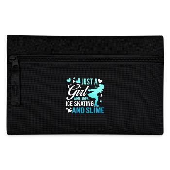 Juste une fille qui aime le skate et le t-shirt slime - Trousse - noir - Devant