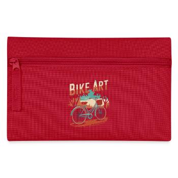 Vintage Bike Art Sonnenuntergangsszene - Federtasche - Rot - Vorne