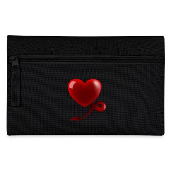 Coeur avec queue du diable - Trousse - noir - Devant