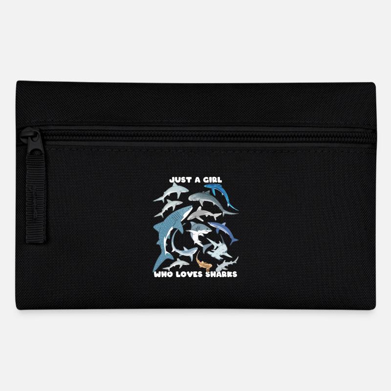 Tigerhai Blauhai Walhai Haiarten - Federtasche - Schwarz