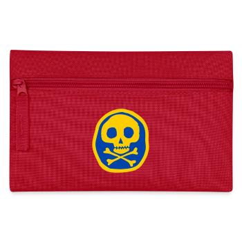 Schädel und Knochen - Federtasche - Rot - Vorne