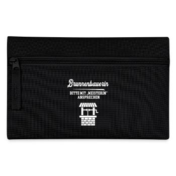 Brunnenbauerin Meisterin Brunnenbau Ausbildung - Federtasche - Schwarz - Vorne