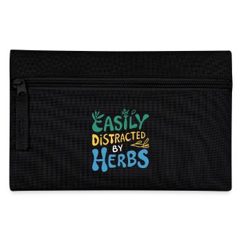 Herb lover: Easily distracted - Pencil Case - black - Front