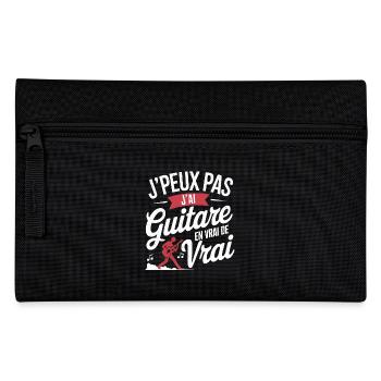 J'peux pas j'ai Guitare en vraie de vraie - Trousse - noir - Devant