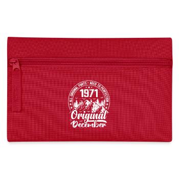 Dezember 1971 Original 53 Jahre altes Geburtstagsgeschenk - Federtasche - Rot - Vorne