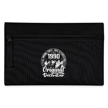 December 1990 Original 34 Year Old Birthday Gift - Pencil Case - black - Front