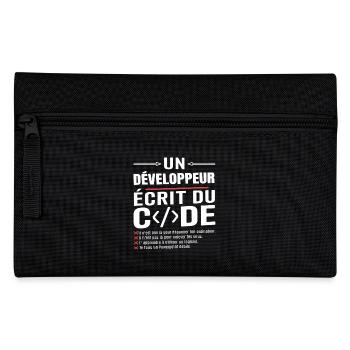 Un développeur écrit du code humour programmation - Trousse - noir - Devant