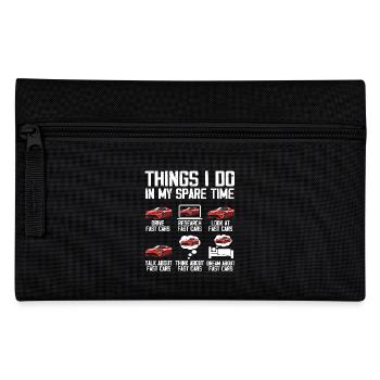 Things I Do In My Spare Time Car Lover - Pencil Case - black - Front