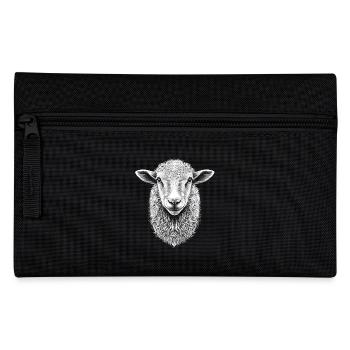 Sheep Portrait Sheep Shepherd Animals - Pencil Case - black - Front