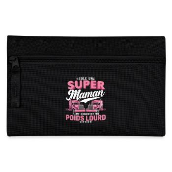 Seule Une Super Maman Peut Conduire Un Poids Lourd - Trousse - noir - Devant