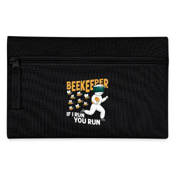 Beekeeper If I Run, You Run Beekeeping Apiarist - Pencil Case - black - Front