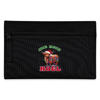 Joie Meuh Noël Cadeau Humoristique Vache Noël - Trousse - noir - Devant