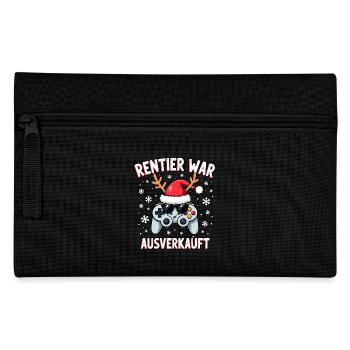 Rentier war ausverkauft gamer - Federtasche - Schwarz - Vorne