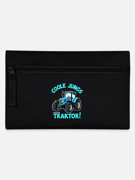 Coole Jungs fahren Traktor Trecker Junge - Federtasche - Schwarz